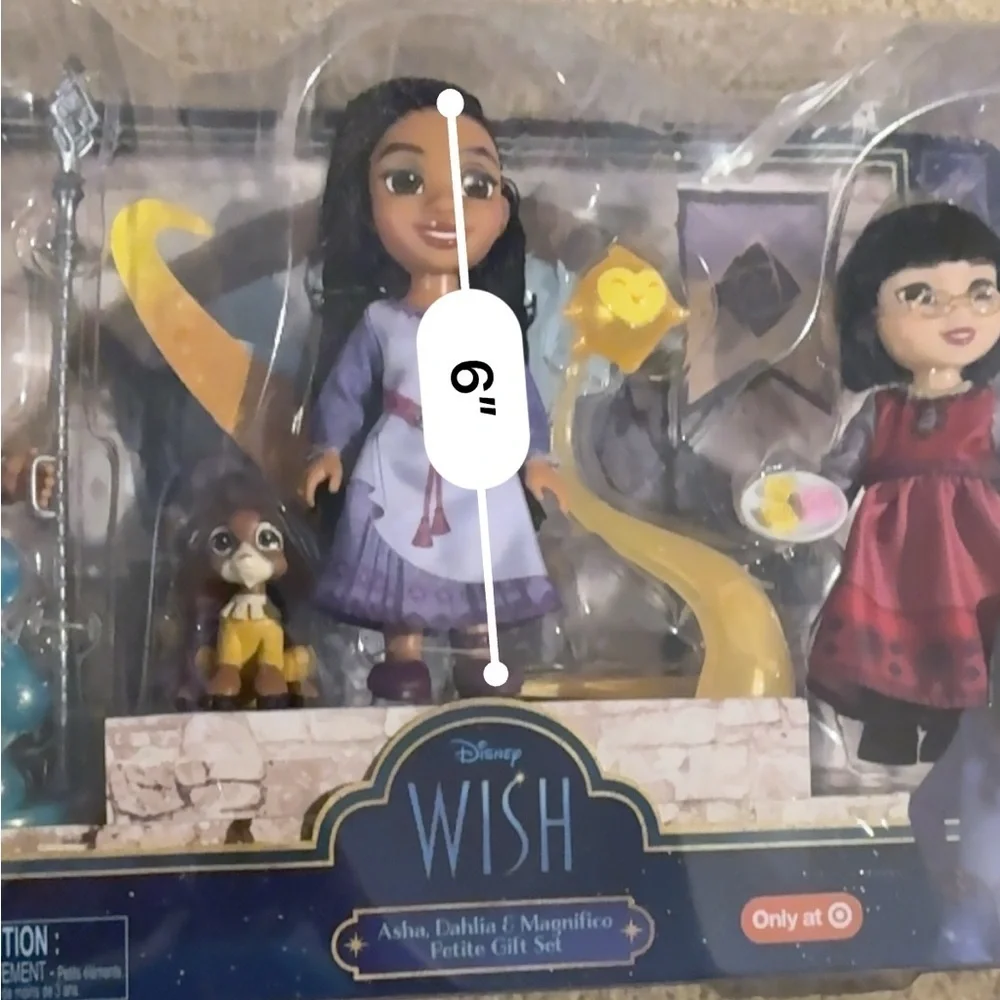 Disney Wish Doll Trio with Purple and Red Outfits